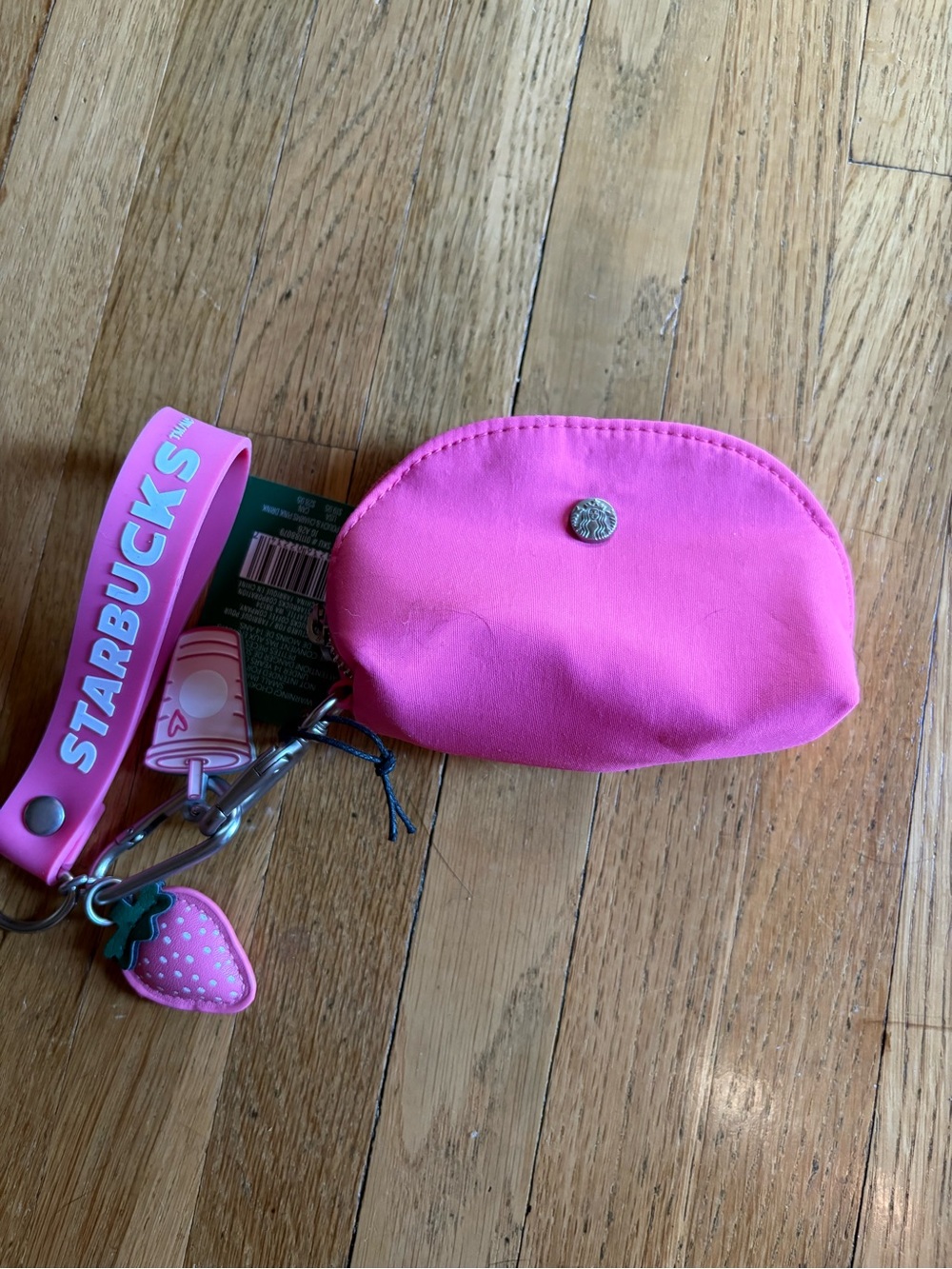 Starbucks Pink Key Pouch with Strawberry Charm coin purse New 2026
